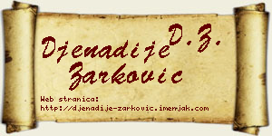 Đenadije Žarković vizit kartica